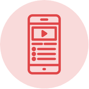 Rundes Smartphone-Symbol